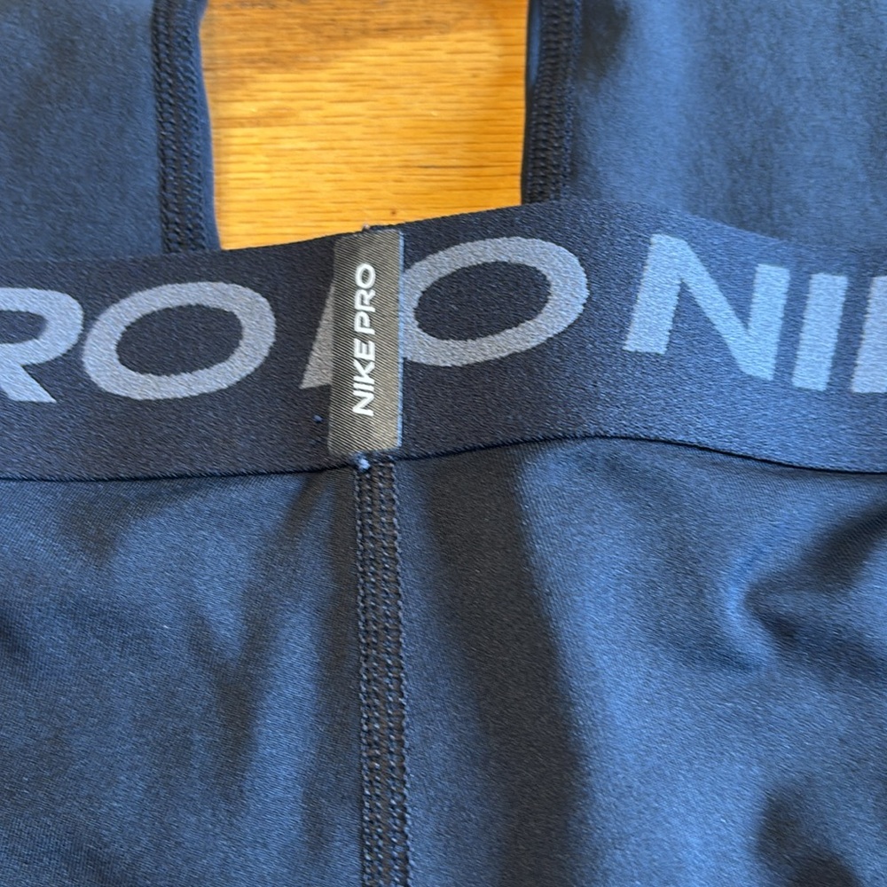 Nike Black Leggings with Light Blue Swoosh - Picture 6 of 6